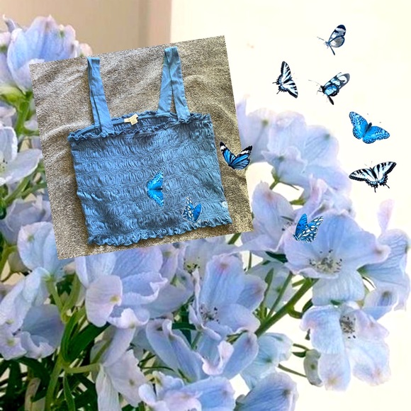 American Eagle Ruffled Tank Crop Top - Picture 1 of 4